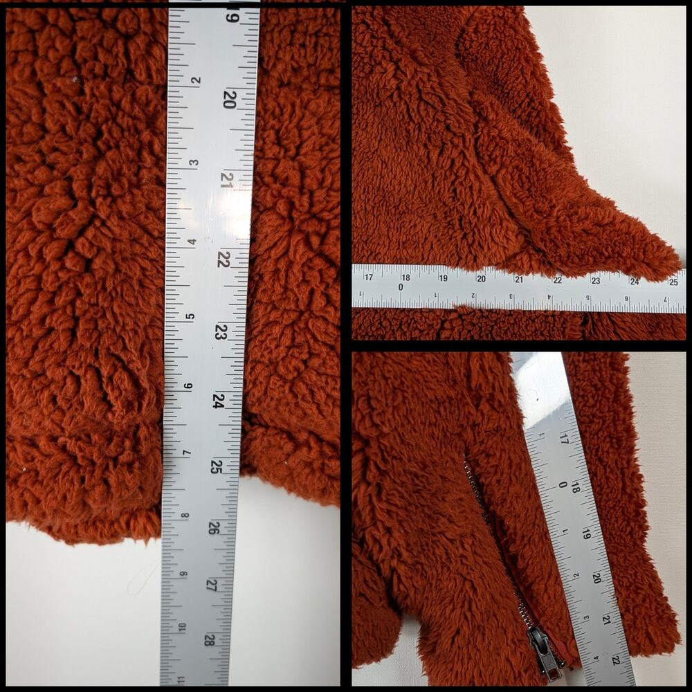 Free People We The Free So Cozy Slouchy Fleece Moto Jacket Spiced Brandy Size M - Picture 7 of 7